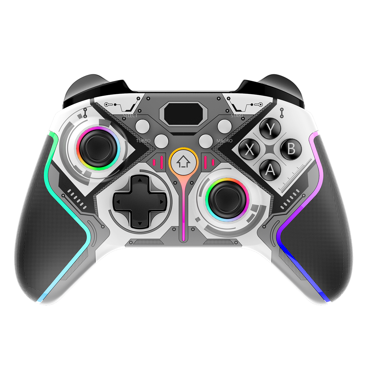 PS4/Android/ios RGB Breathing Lighting Wireless hall Controller Black