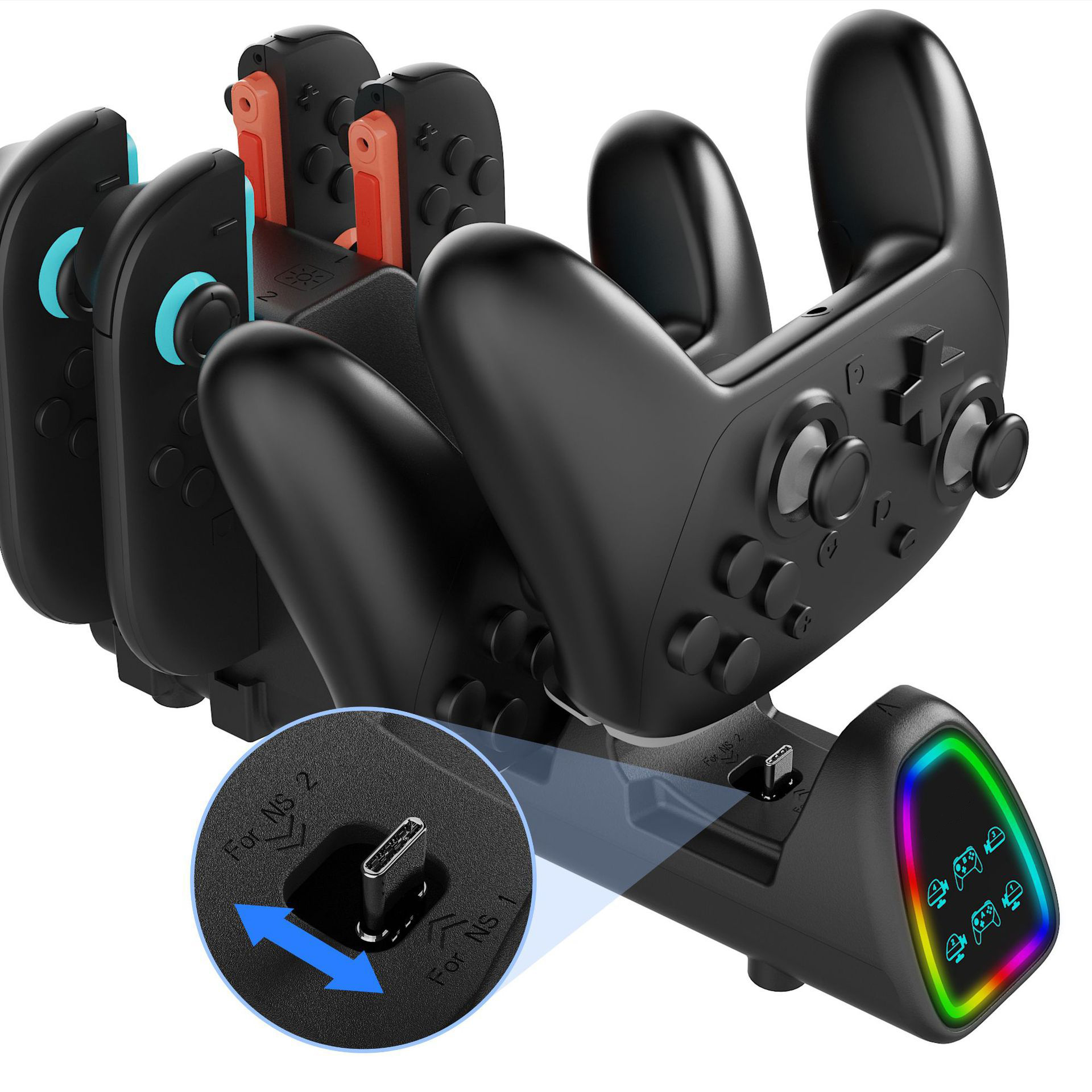 Switch 2 10-in-1 Charging Dock (Direct USB Plug-in) - Image 5