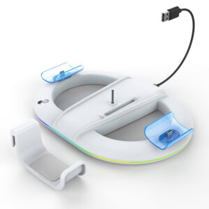 Vertical Charging Stand with Headphone Hook for PS5 Slim