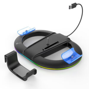 Vertical Charging Stand with Headphone Hook for PS5 Slim