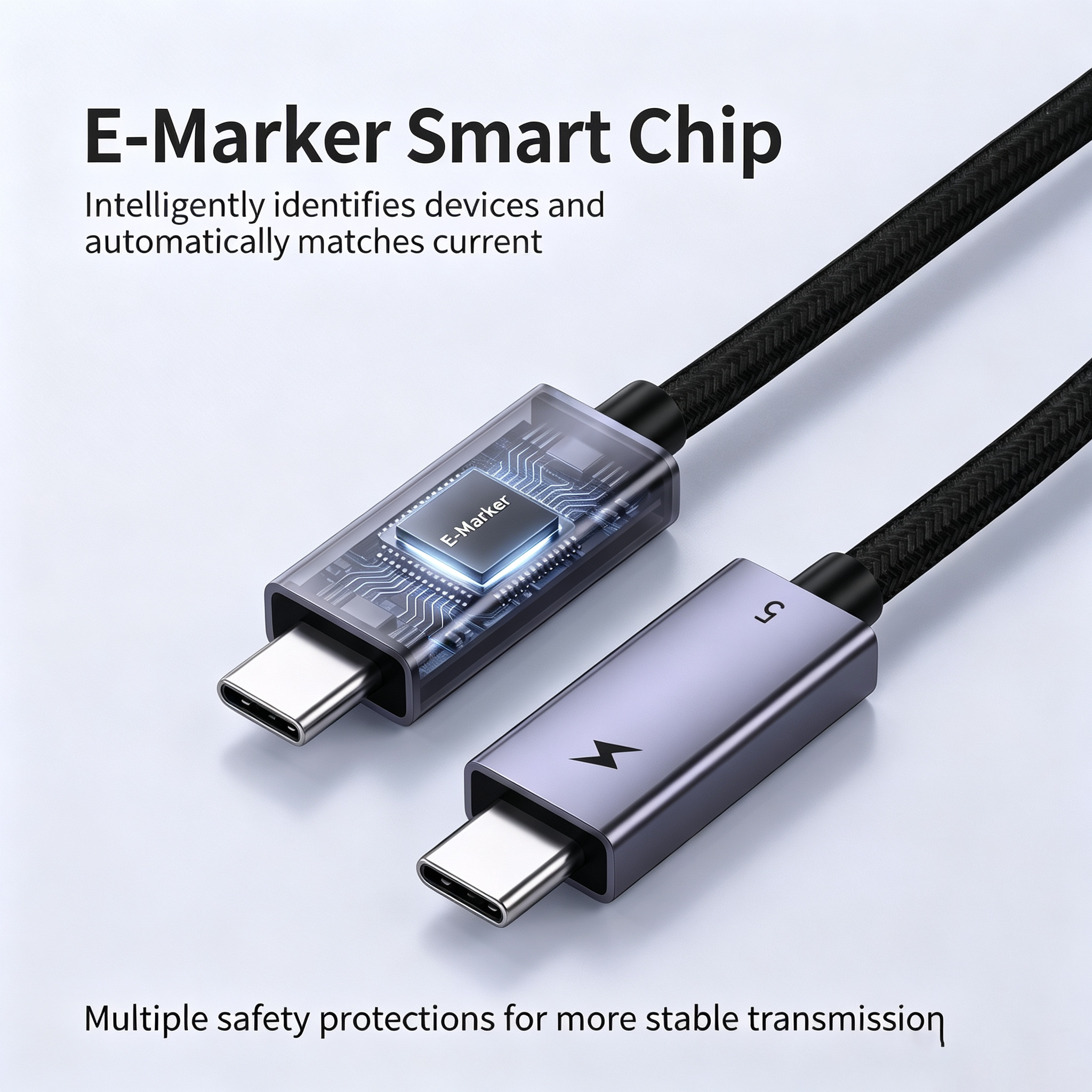 USB5 240W 80Gbps 16K USB-C Cable - Image 2